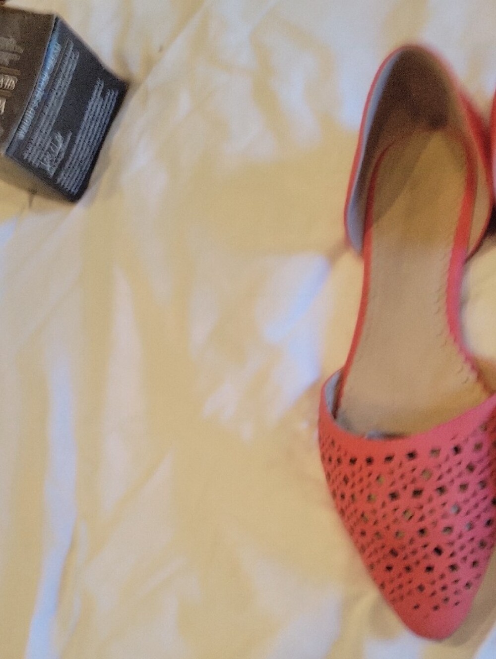 Restricted Women's Pointed D'Orsay Flats in Coral Pink Size 9 - Picture 7 of 8